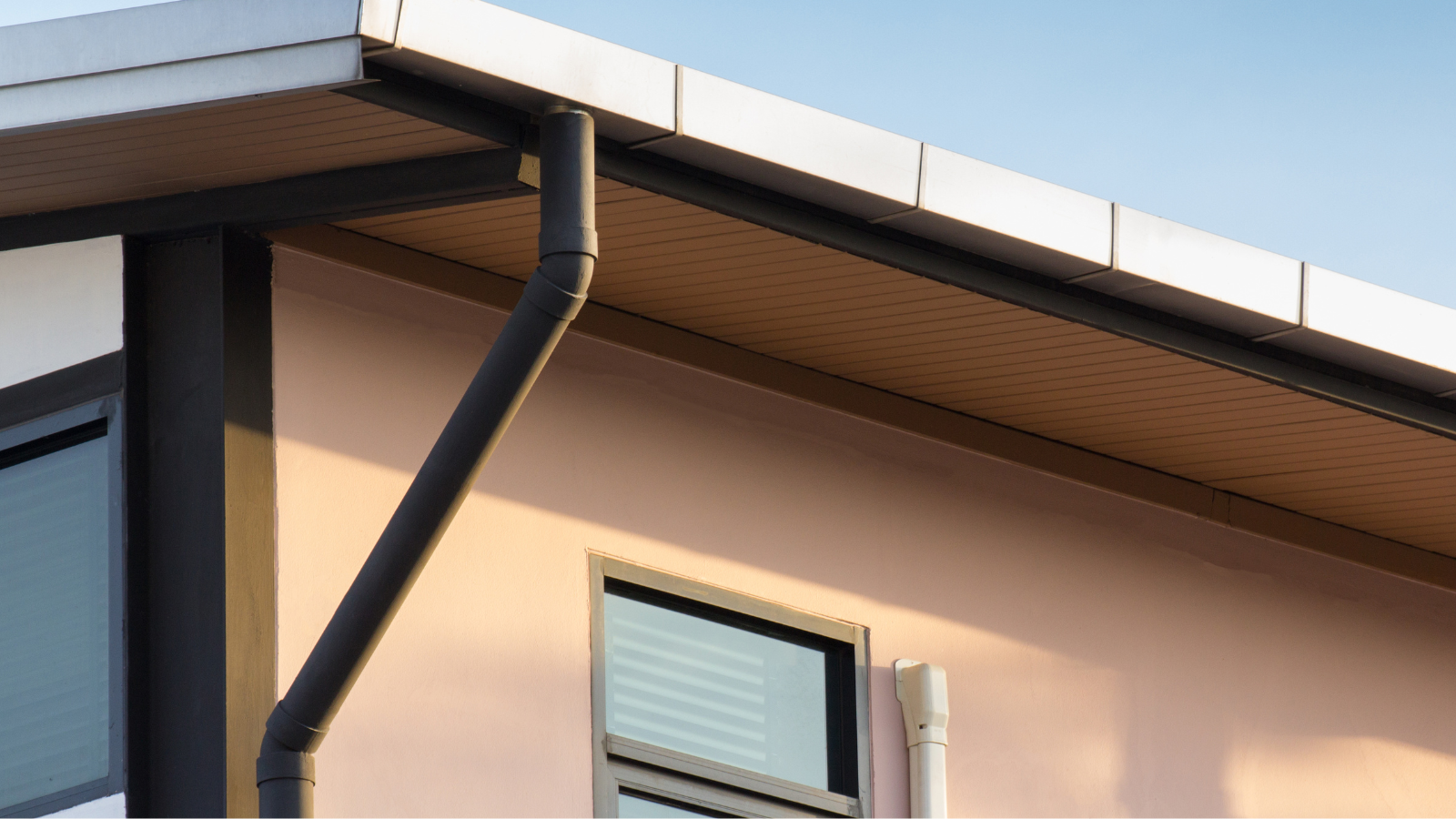 downpipe on house