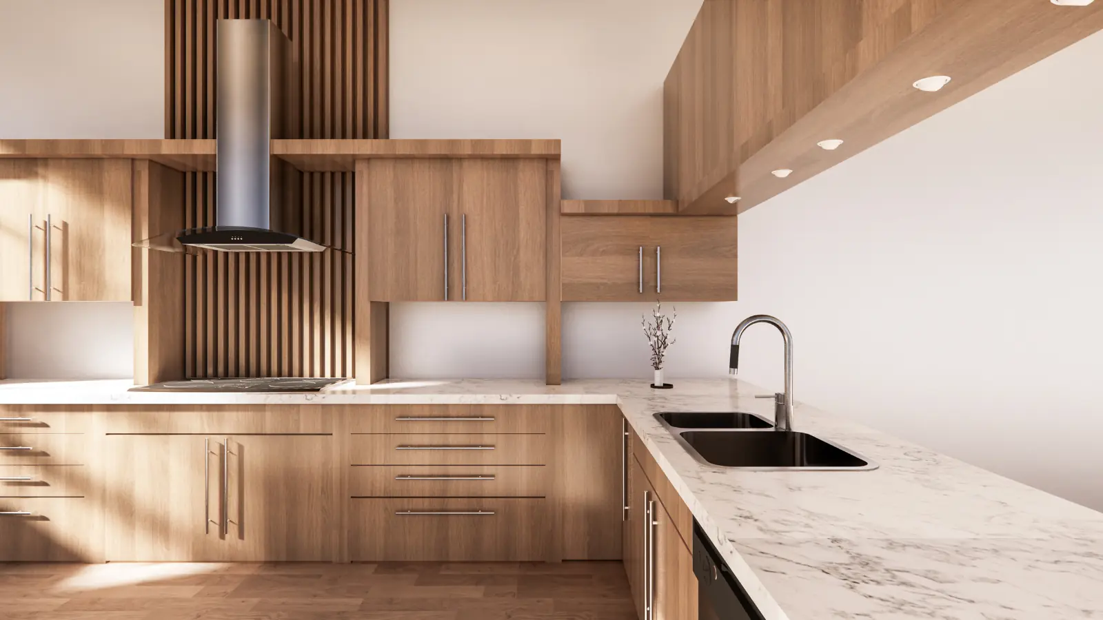 Modern Marble kitchen, refurbished